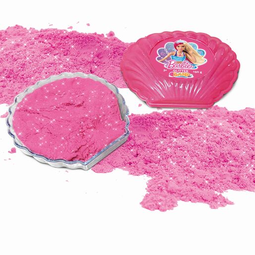 Lisciani Barbie glitter kinetički pijesak u školjki, 150 g, SORTO ARTIKL