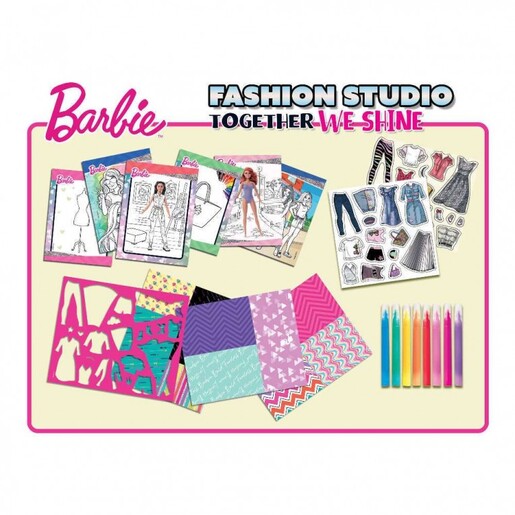 Lisciani Barbie kreativna bojanka u mapi Together we shine - Fashion Studio