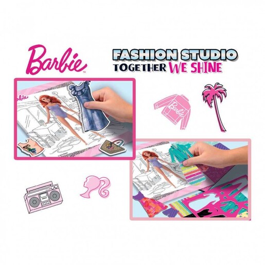 Lisciani Barbie kreativna bojanka u mapi Together we shine - Fashion Studio