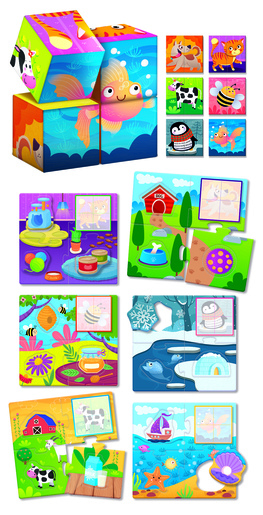 Lisciani Montessori Wood logika i kocke 2u1, 48/1