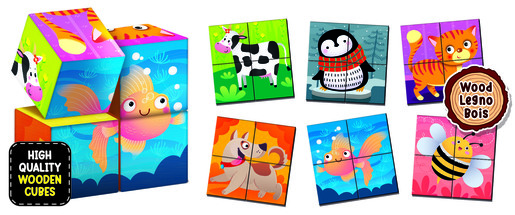 Lisciani Montessori Wood logika i kocke 2u1, 48/1