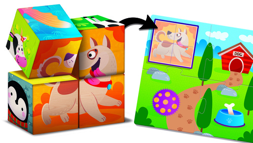 Lisciani Montessori Wood logika i kocke 2u1, 48/1