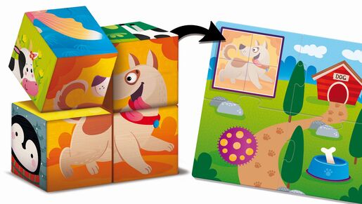 Lisciani Montessori Wood logika i kocke 2u1, 48/1