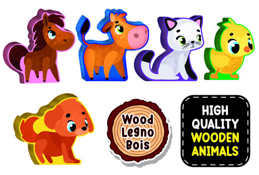 Lisciani Montessori Wood Baby farma 3D