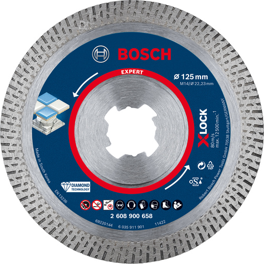 BOSCH Dijamantne rezne ploče EXPERT HardCeramic X-LOCK