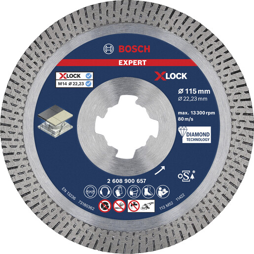 BOSCH Dijamantne rezne ploče EXPERT HardCeramic X-LOCK