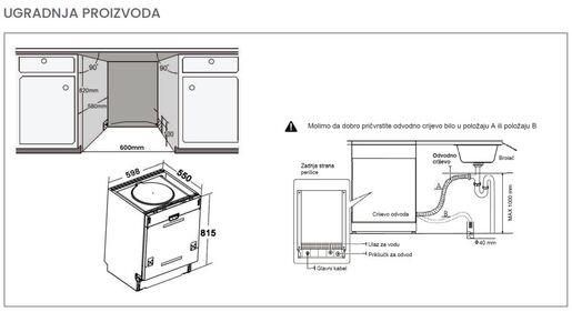 VIVAX HOME perilica posuđa DW-601262C