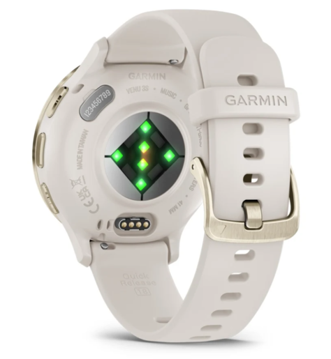 Garmin Venu 3S, Soft Gold Stainless Steel Bezel with Ivory Case and Silicone Band, 010-02785-04, pametni sat