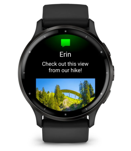 Garmin Venu 3, Slate Stainless Steel Bezel with Black Case and Silicone Band, 010-02784-01, pametni sat