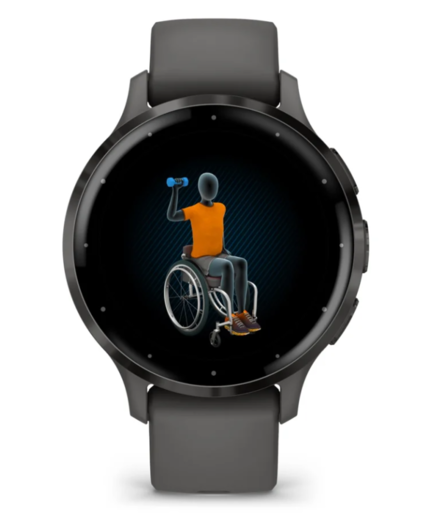 Garmin Venu 3S, Slate Stainless Steel Bezel with Pebble Gray Case and Silicone Band, 010-02785-00, pametni sat