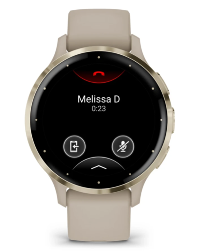 Garmin Venu 3S, Soft Gold Stainless Steel Bezel with French Gray Case and Silicone Band, 010-02785-02, pametni sat