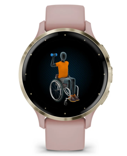 Garmin Venu 3S, Soft Gold Stainless Steel Bezel with Dust Rose Case and Silicone Band, 010-02785-03, pametni sat