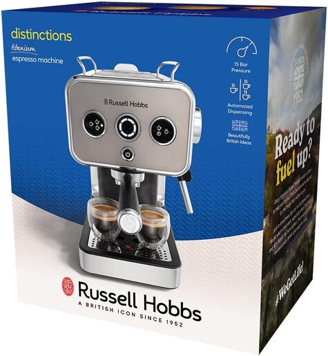 RUSSELL HOBBS aparat za espresso kavu Distinctions 26452-56, Titanium