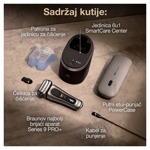 BRAUN aparat za brijanje Series 9 PRO+ 9577cc, srebrni