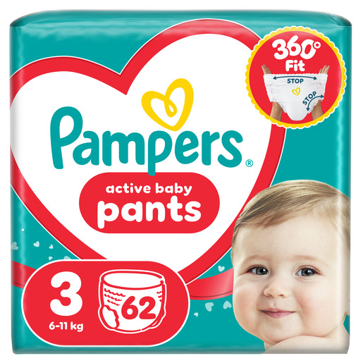 Pampers Pants pelene-gaćice, vel. 3 (6-11 kg), 62 kom