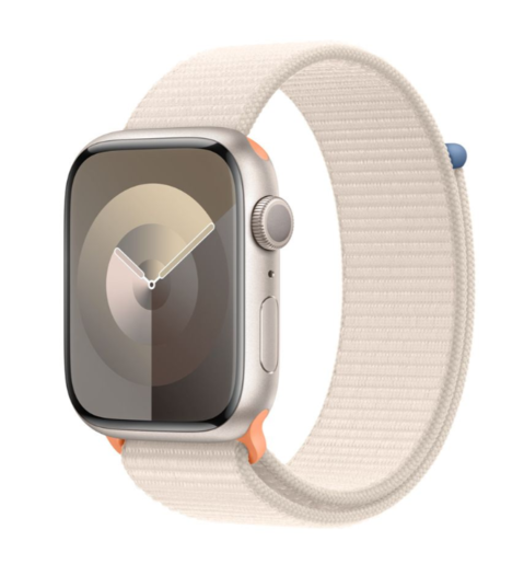 Apple Watch Series 9 GPS 45mm Starlight Aluminium Case with Starlight Sport Loop, pametni sat