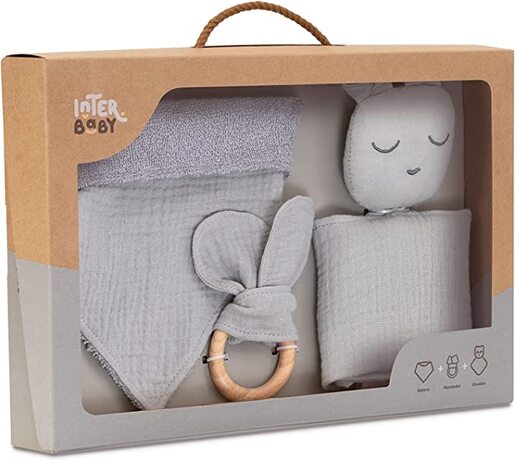 InterBaby set za bebe Muslin Grey Petrol