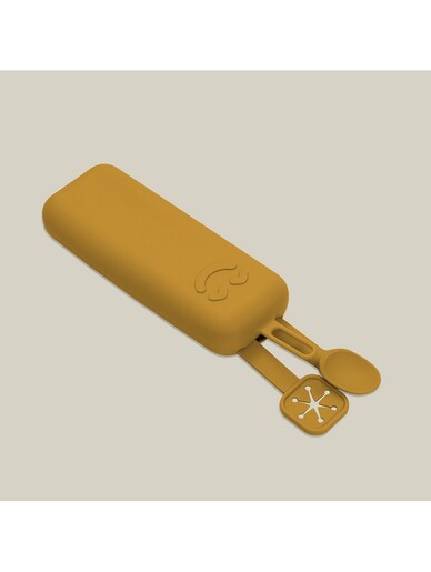 Interbaby set silikonskog pribora za jelo, Earth Ocher