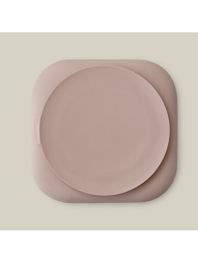 InterBaby silikonski tanjur s vakuumskom podlogom, Dark Pink