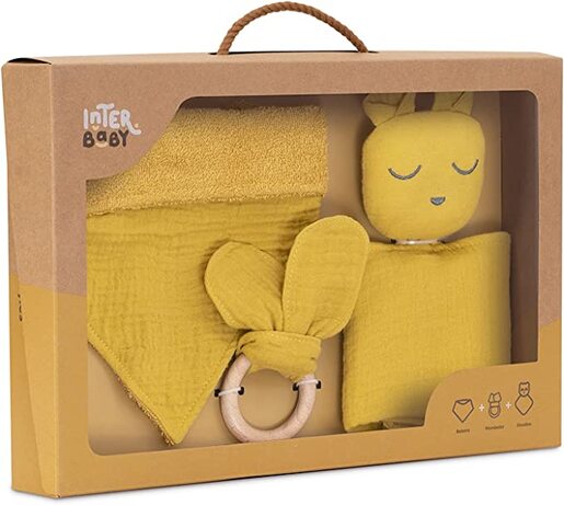 InterBaby set za bebe Muslin Ocher Yellow
