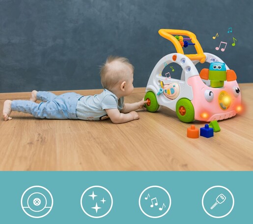 Zopa hodalica/guralica 3u1, roza