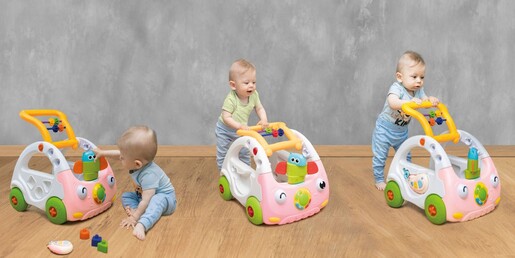 Zopa hodalica/guralica 3u1, roza