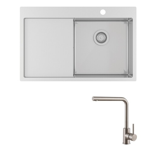 Set sudoper Luna 101 N-R + slavina Zora, krom mat