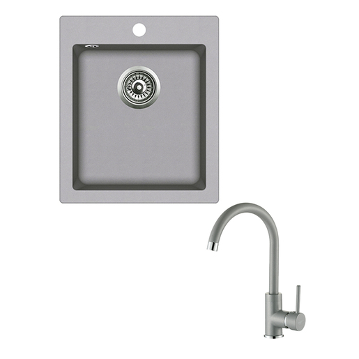 Set sudoper Helika Simplex SQS100-W + slavina SHR J, Alumetallic