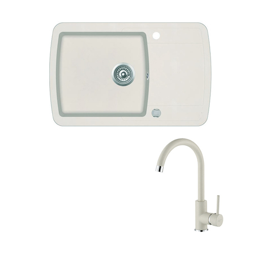 Set sudoper Helika Lira SQL101-W + slavina SHR J, Silica