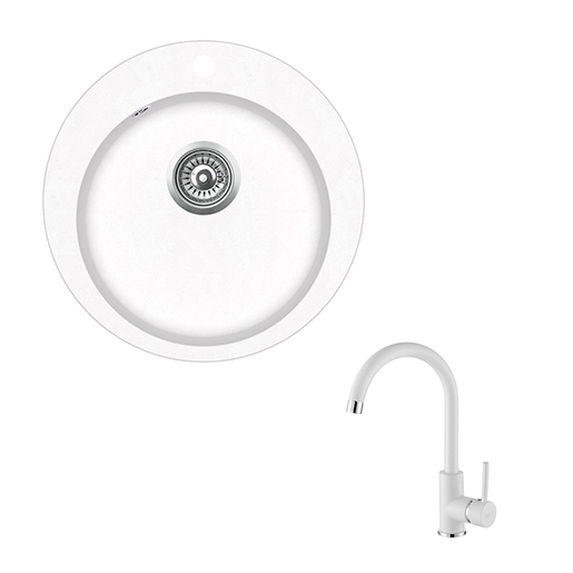 Set sudoper Helika Clarus SR100-W + slavina SHR J, Alba