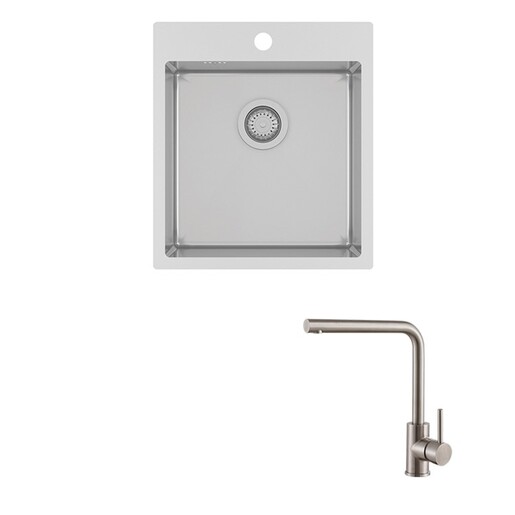 Set sudoper Luna 100X + slavina Zora, krom mat