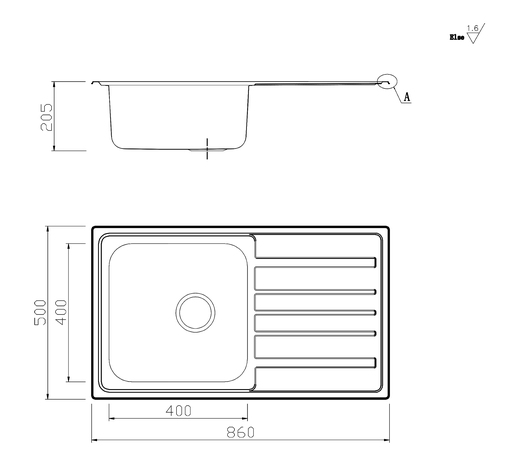 Sett sudoper SHR Kuna 30 + slavina SHR Zora, krom mat