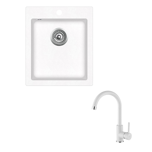 Set sudoper Helika Simplex SQS100-W + slavina SHR J, Alba