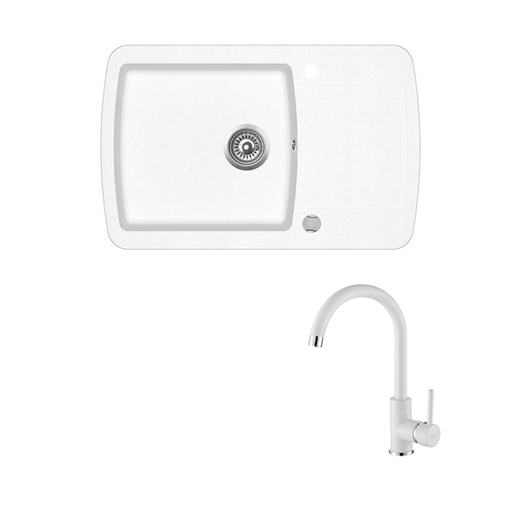 Set sudoper Helika Lira SQL101-W + slavina SHR J, Alba