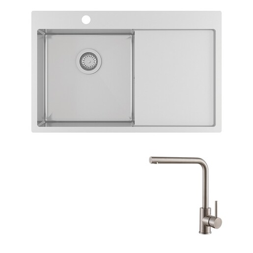 Set sudoper Luna 101 N-L + slavina Zora, krom mat