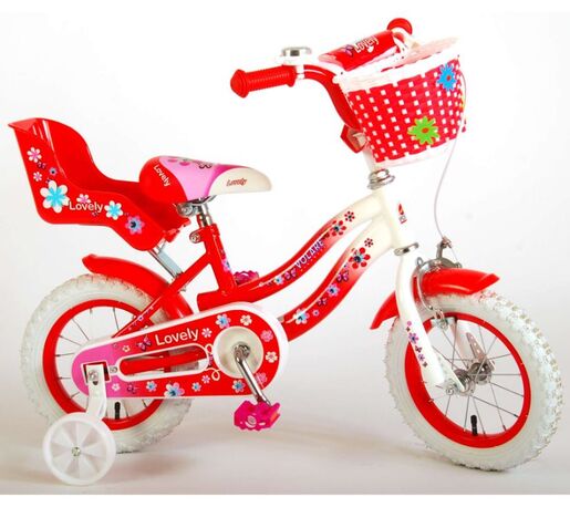 VOLARE dječji bicikl Lovely 12", crveno/bijeli