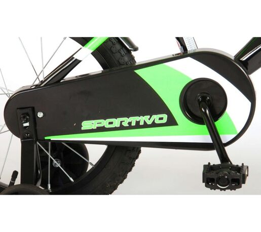 VOLARE dječji bicikl Sportivo 16", zeleno/crni