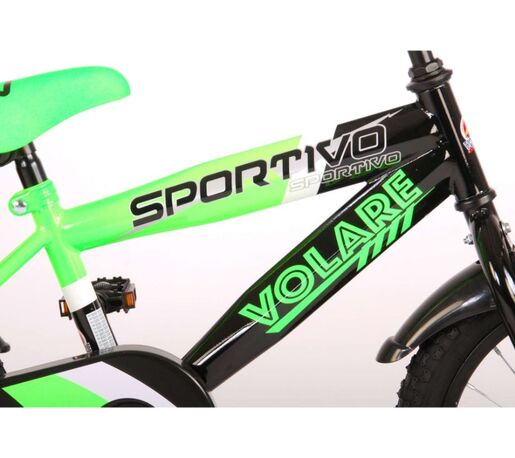 VOLARE dječji bicikl Sportivo 16", zeleno/crni