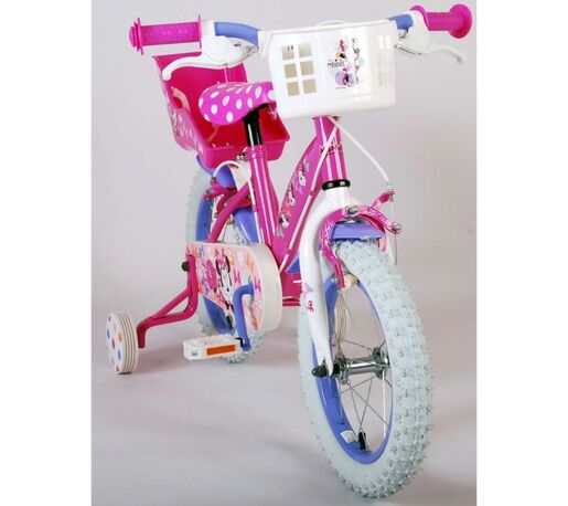 DISNEY dječji bicikl Minnie Cutest Ever! 14" s dvije ručne kočnice, rozi