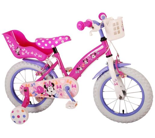 DISNEY dječji bicikl Minnie Cutest Ever! 14" s dvije ručne kočnice, rozi