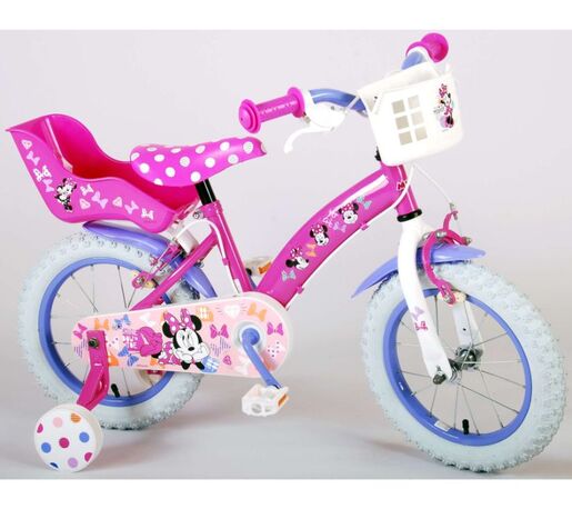 DISNEY dječji bicikl Minnie Cutest Ever! 14" s dvije ručne kočnice, rozi
