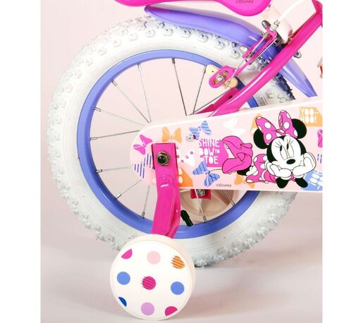 DISNEY dječji bicikl Minnie Cutest Ever! 14" s dvije ručne kočnice, rozi