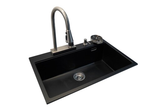 SINK SOLUTION set sudoper + slavina NIAGARA, crni