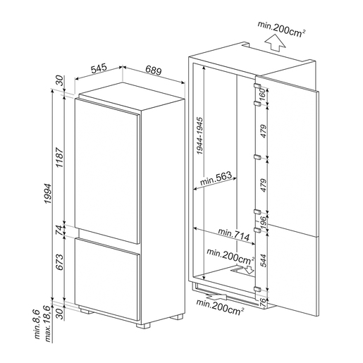 Smeg hladnjak C875TNE