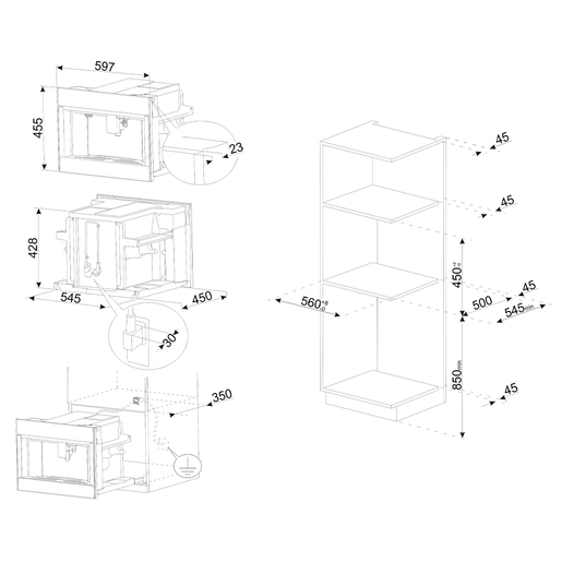 Smeg aparat za kavu CMS4604NR Dolce Stil Novo