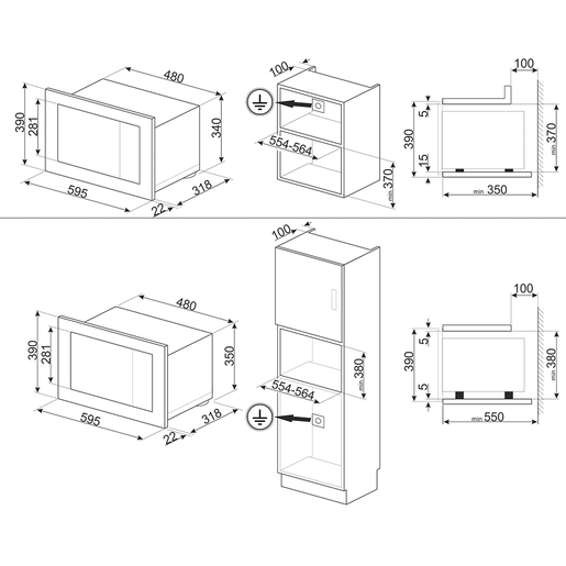 Smeg mikrovalna pećnica FMI320X2 Classica