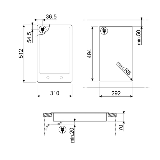 Smeg ploča za kuhanje PGF321-1 Classica