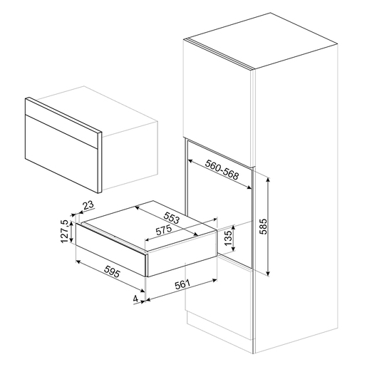 Smeg ladica za vakumiranje CPV115G Linea