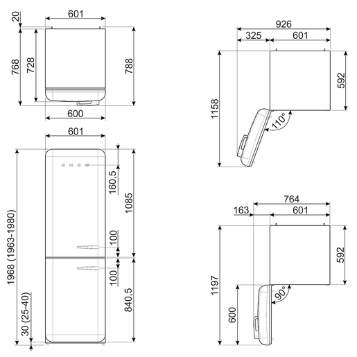Smeg hladnjak FAB32LBL5 50's Style