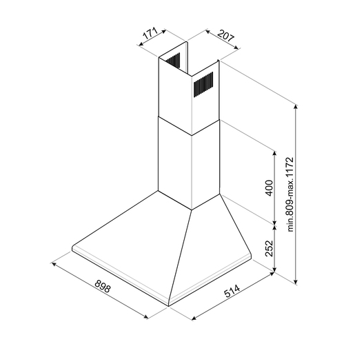 Smeg kuhinjska napa KSED95PE